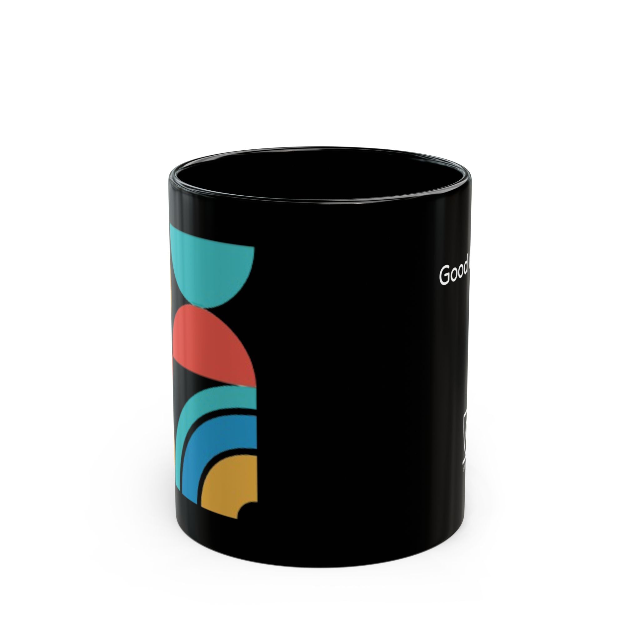 Tazza in Ceramica Nera-Good Vibes Only
