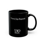 Tazza in Ceramica Nera-Think.Sip.Repeat. |