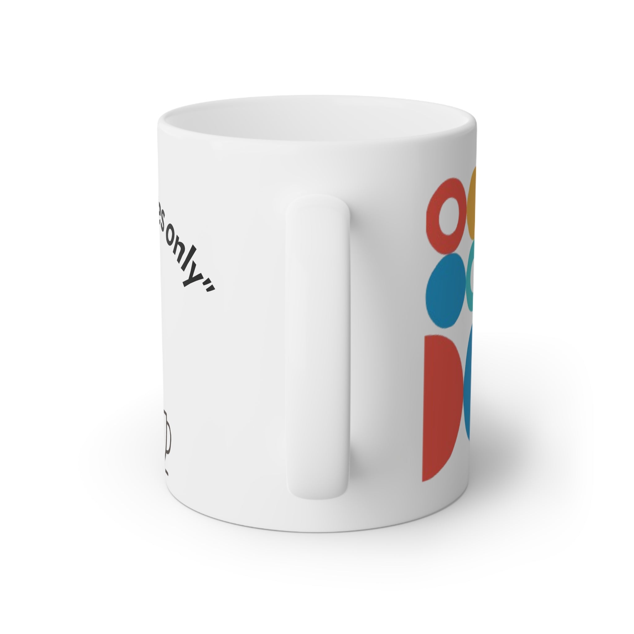 Mug  in ceramica bianca 330 ml con design geometrico., tè e tisane.Mug in ceramica con manico comodo. con scritta good vibes only