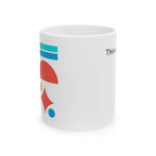 Tazza in ceramica bianca Think. Sip. Repeat.