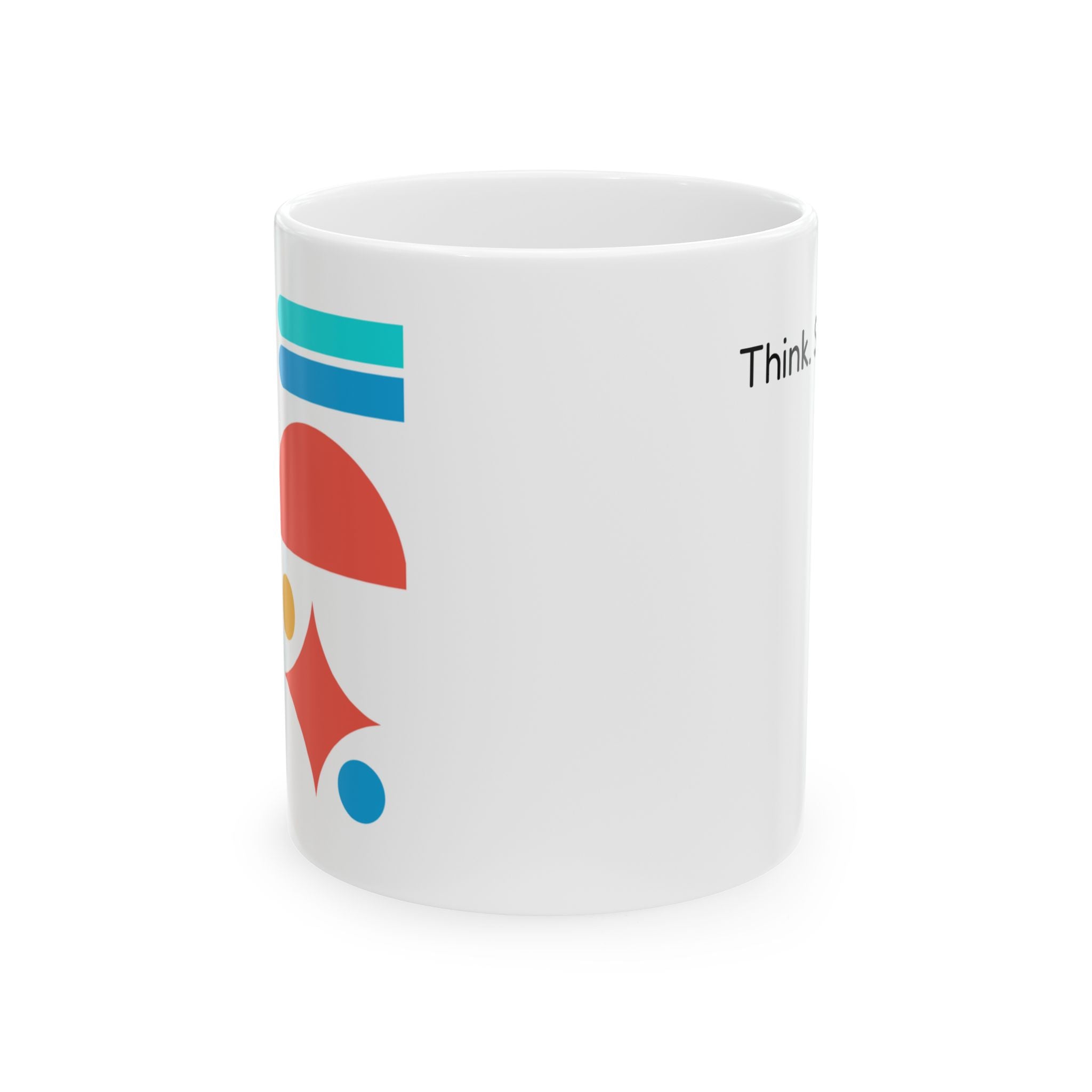 Tazza in ceramica bianca Think. Sip. Repeat.